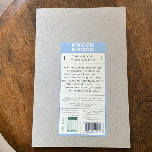 KNOCK KNOCK What You Must Do To Make Me Happy Notepad. - Picture 3 of 11